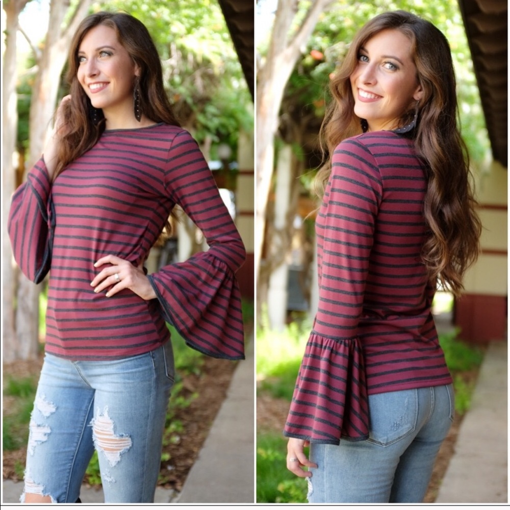 Nwt infinity rain bell sleeve top